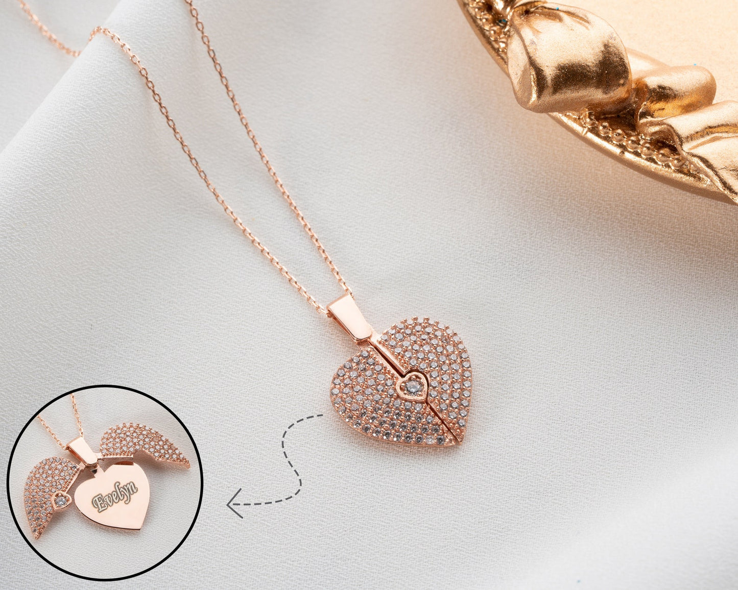 Custom Name Heart Necklace